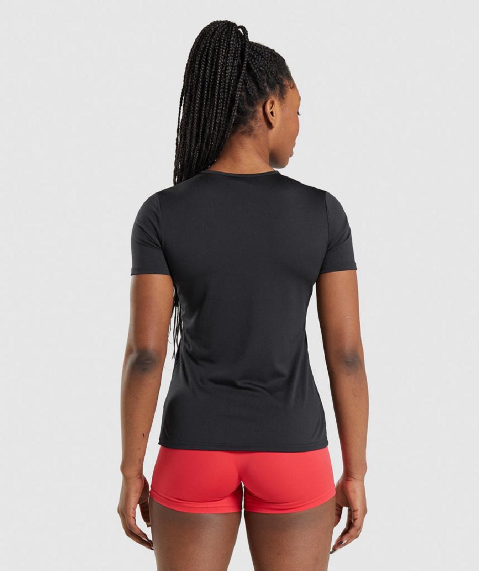 T Shirts Gymshark Training γυναικεια μαυρα | GR_TA4620