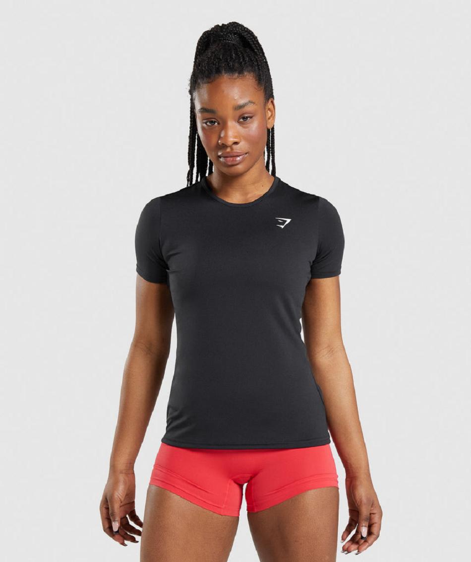T Shirts Gymshark Training γυναικεια μαυρα | GR_TA4620