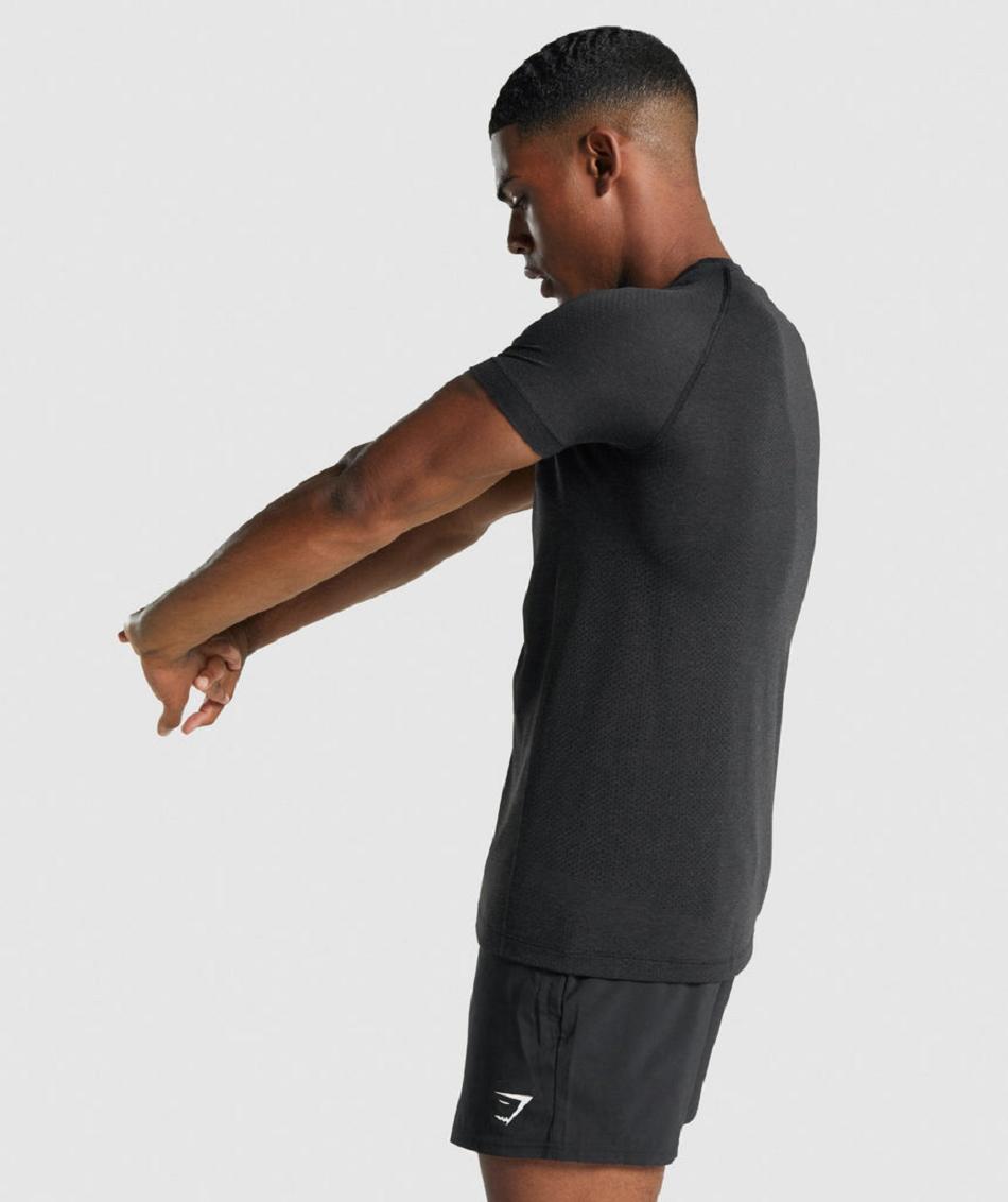 T Shirts Gymshark Vital Light Seamless ανδρικα μαυρα | GR_CR8839