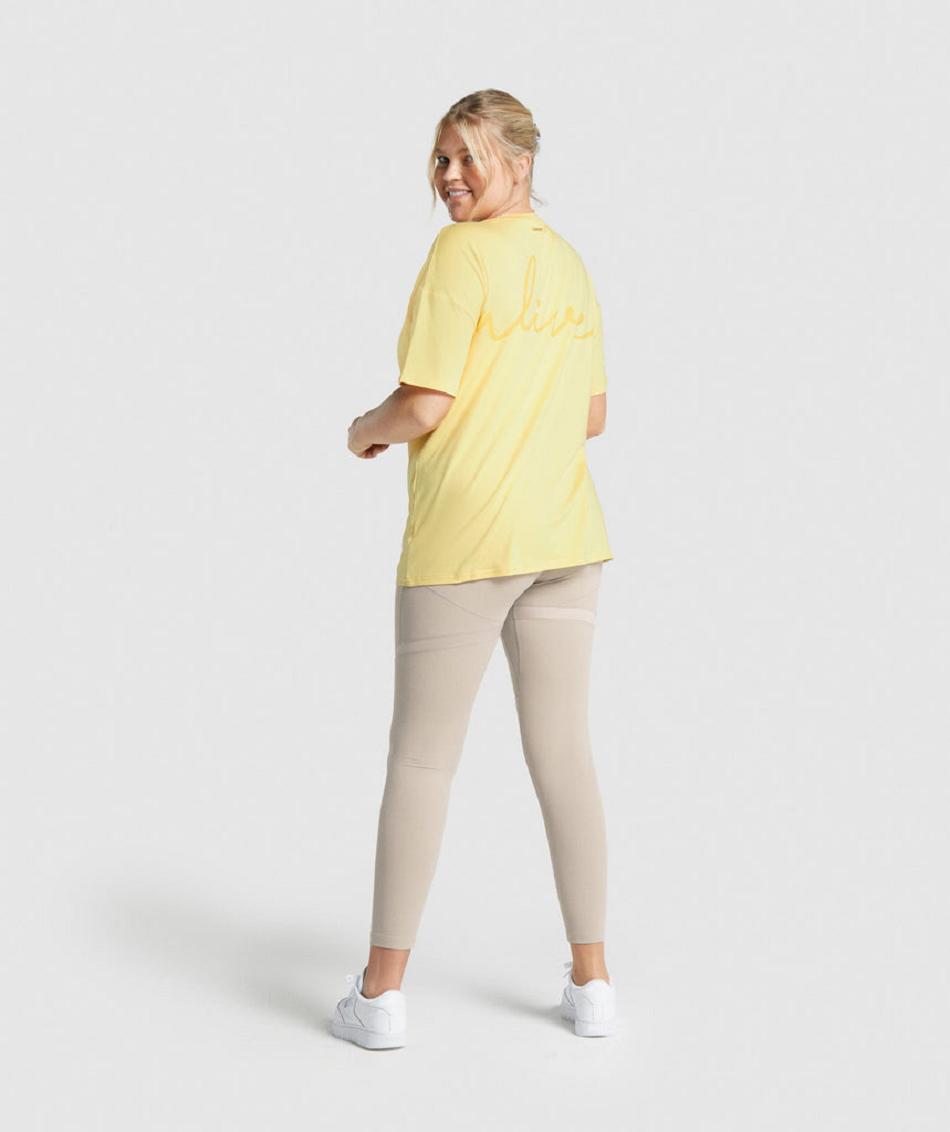 T Shirts Gymshark Whitney Oversized γυναικεια κίτρινα | GR_TC2683