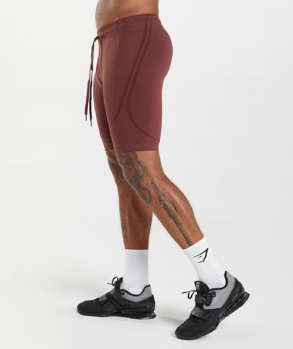 Σορτσ Gymshark 315 Seamless 1/2 ανδρικα ροζ καφε μπορντο | GR_NN6126