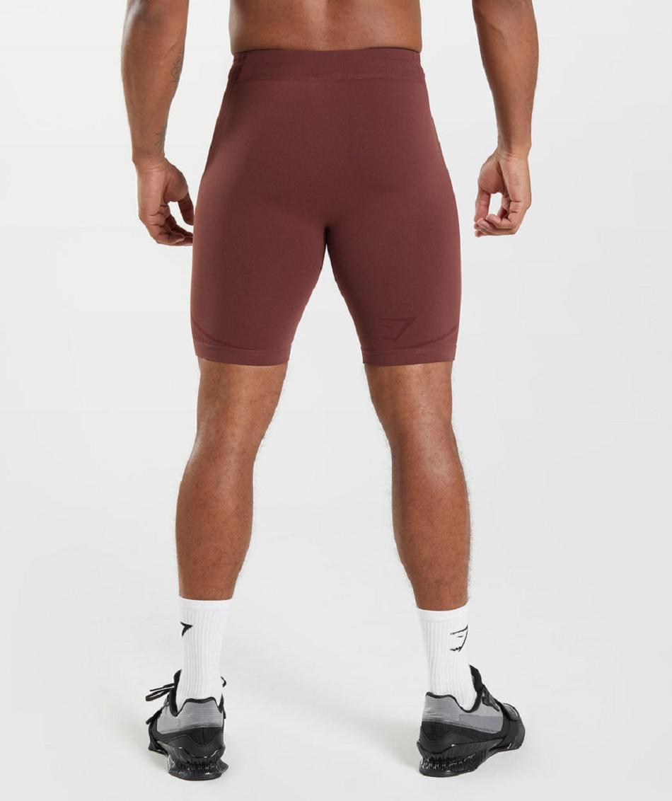 Σορτσ Gymshark 315 Seamless 1/2 ανδρικα ροζ καφε μπορντο | GR_SG5478