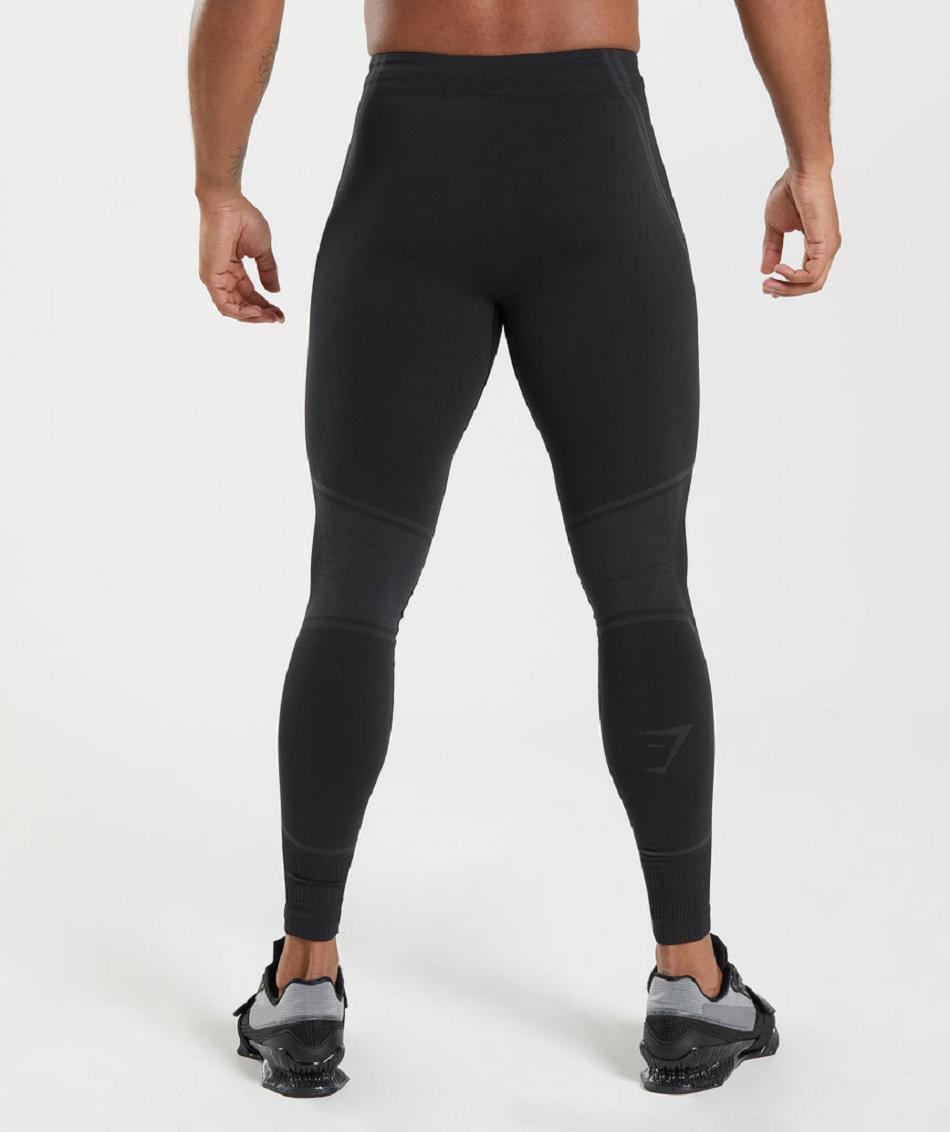 Κολαν Gymshark 315 Seamless ανδρικα μαυρα γκρι | GR_ED9444