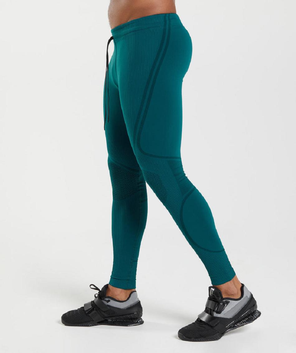Κολαν Gymshark 315 Seamless ανδρικα τυρκουάζ μαυρα | GR_QZ7206