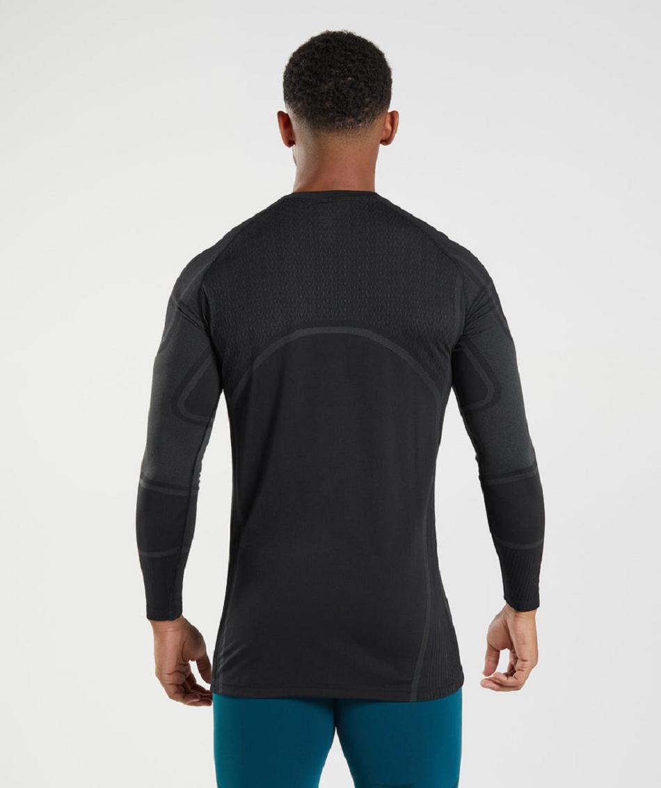 Μακρυμανικο Gymshark 315 ανδρικα μαυρα | GR_AS5282