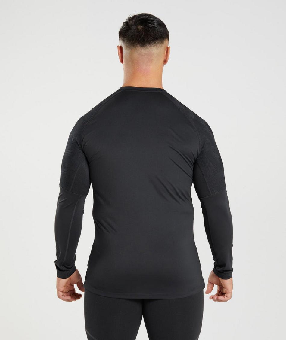 Μακρυμανικο Gymshark 315 ανδρικα μαυρα | GR_EC9215