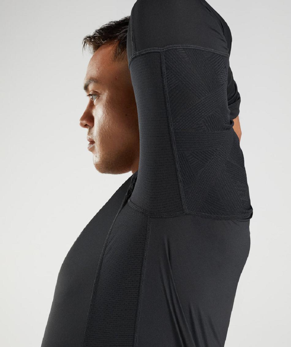 Μακρυμανικο Gymshark 315 ανδρικα μαυρα | GR_EC9215
