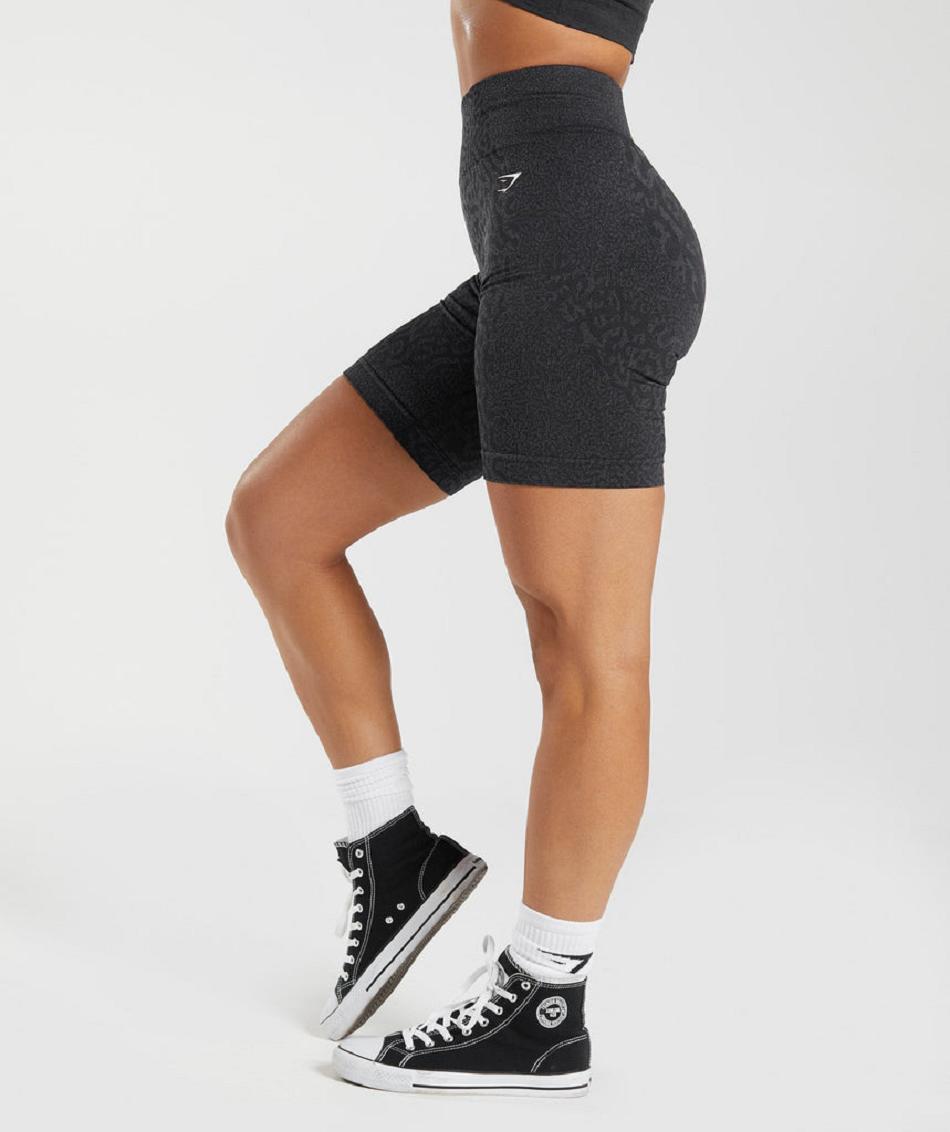 Σορτσ Gymshark Adapt Animal Seamless Cycling γυναικεια μαυρα | GR_SU2294