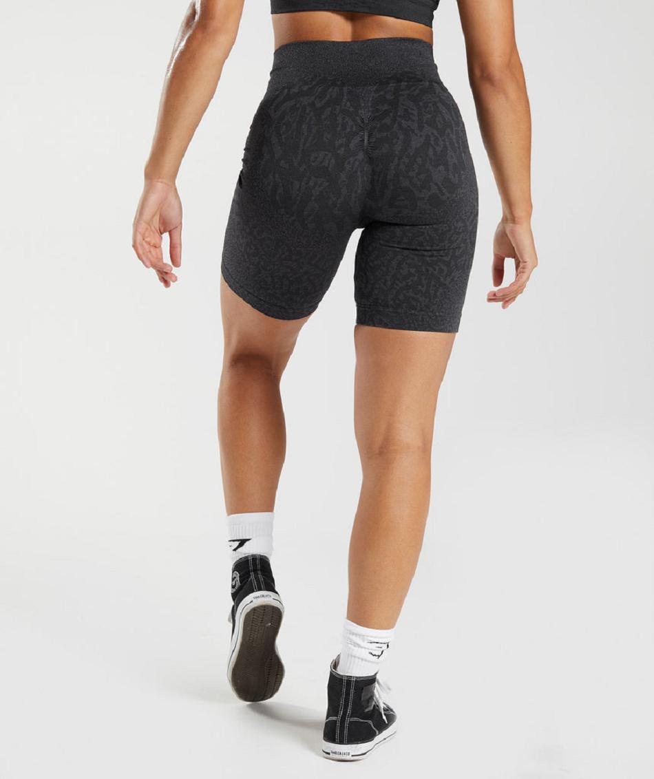 Σορτσ Gymshark Adapt Animal Seamless Cycling γυναικεια μαυρα | GR_SU2294