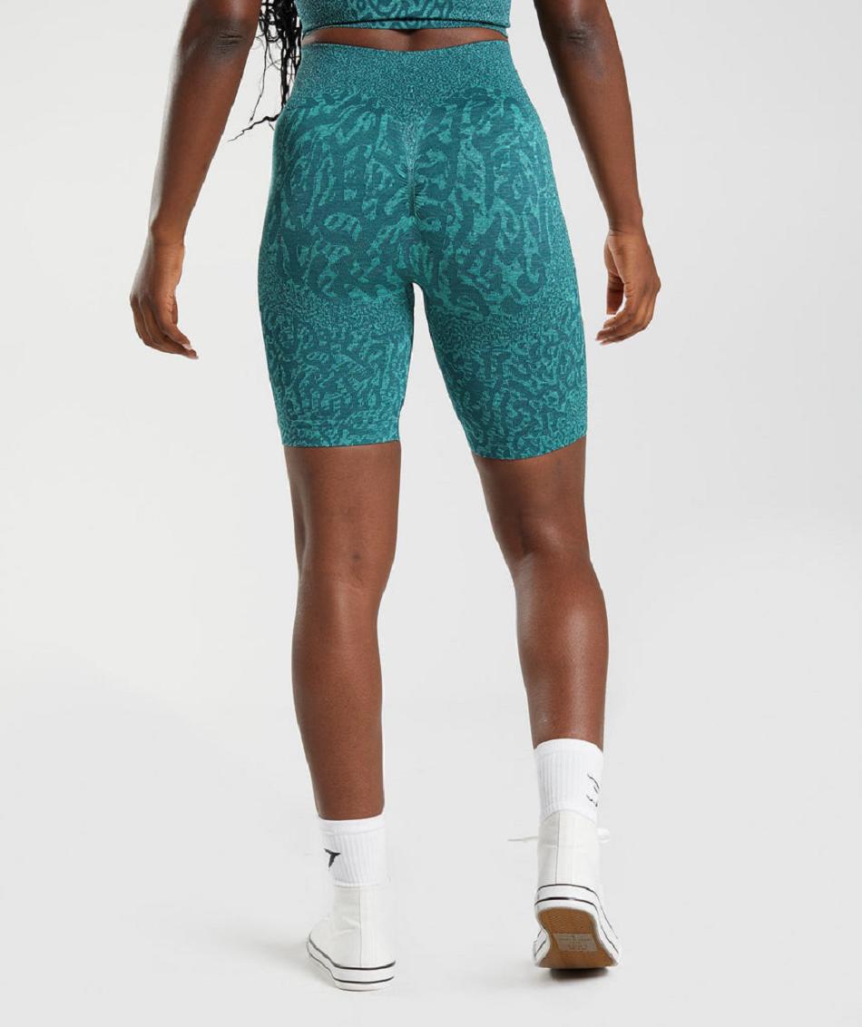 Σορτσ Gymshark Adapt Animal Seamless Cycling γυναικεια τυρκουάζ | GR_KO4704