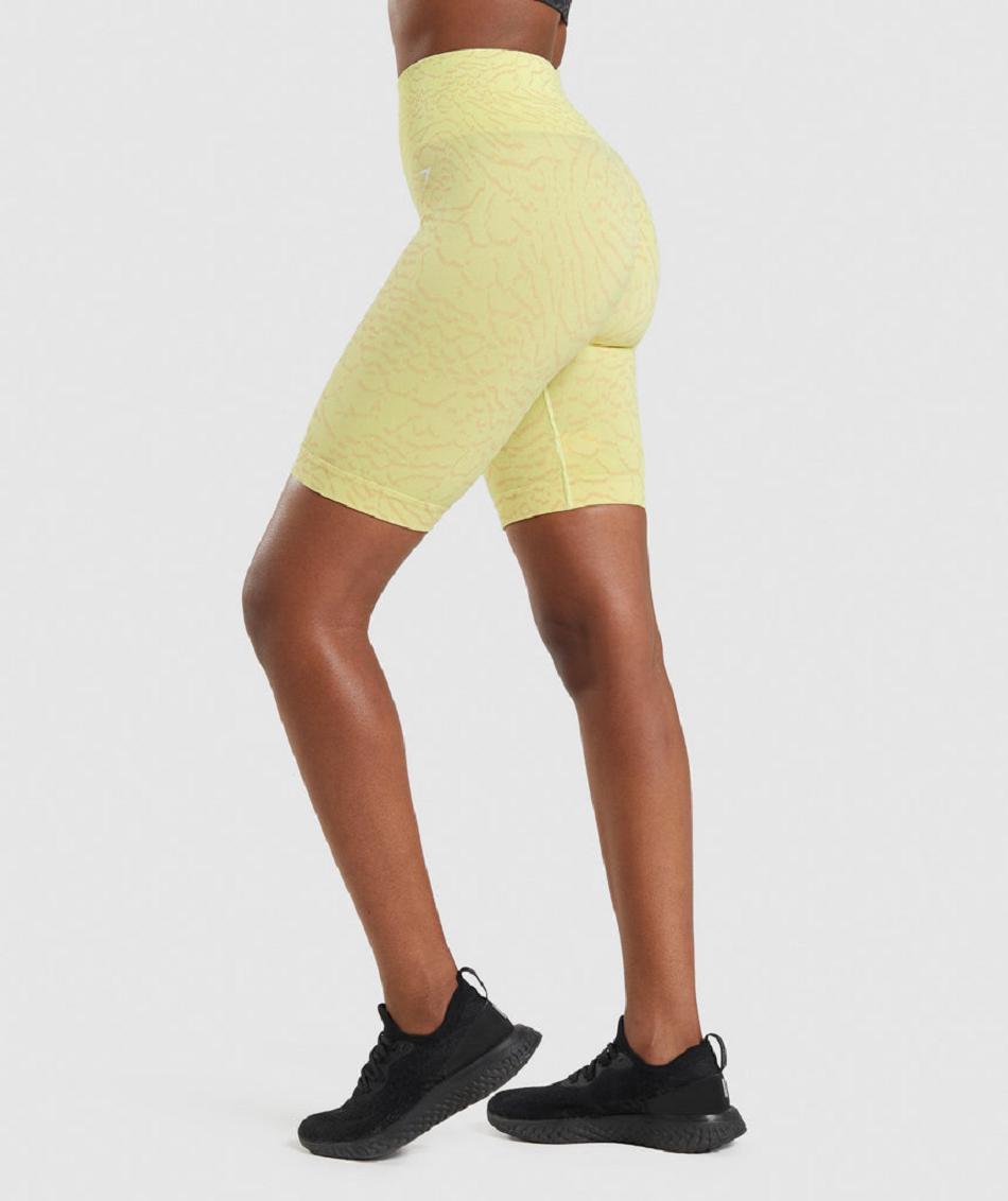Σορτσ Gymshark Adapt Animal Seamless Cycling γυναικεια κίτρινα | GR_YJ6141