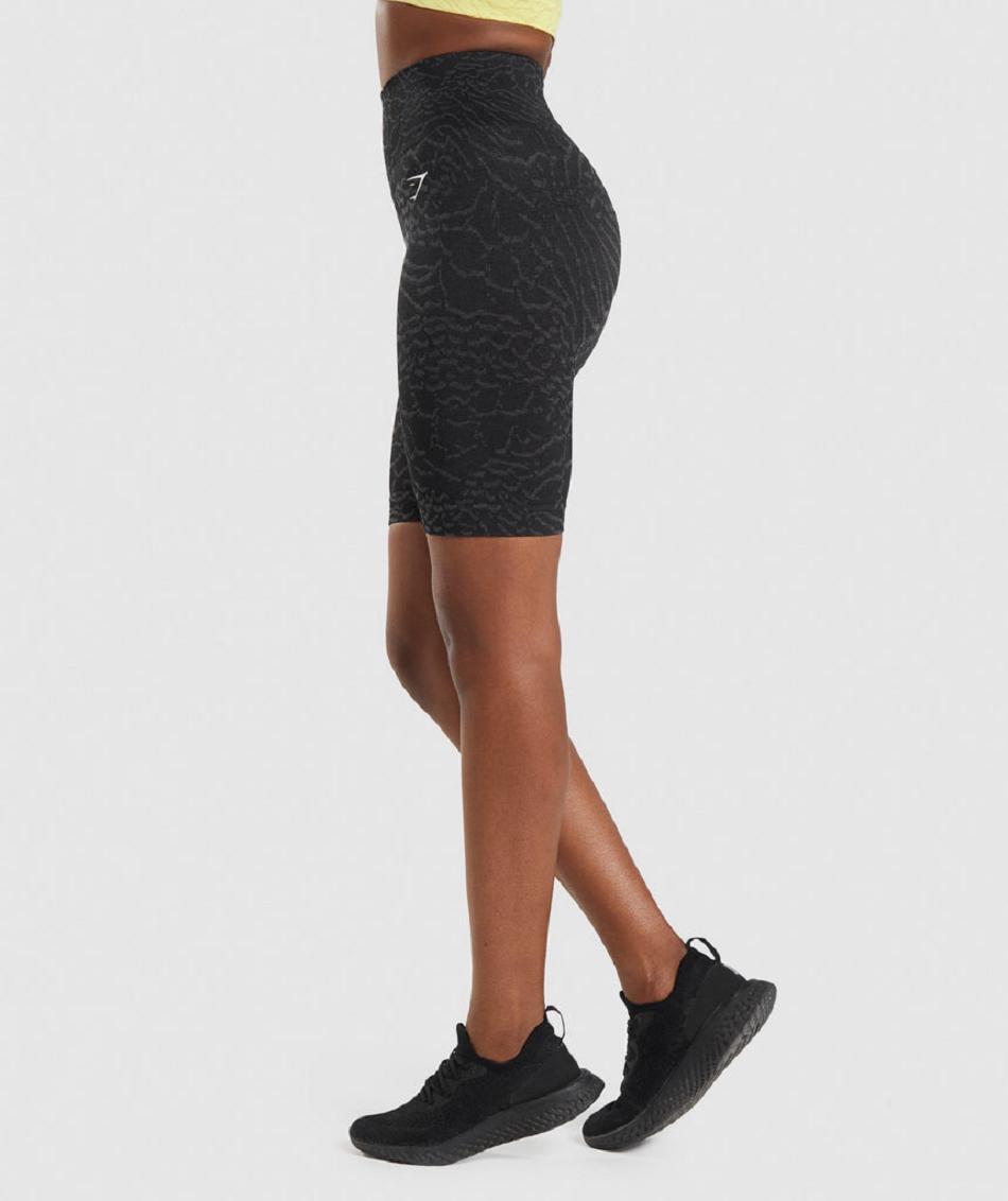 Σορτσ Gymshark Adapt Animal Seamless Cycling γυναικεια μαυρα | GR_N2148
