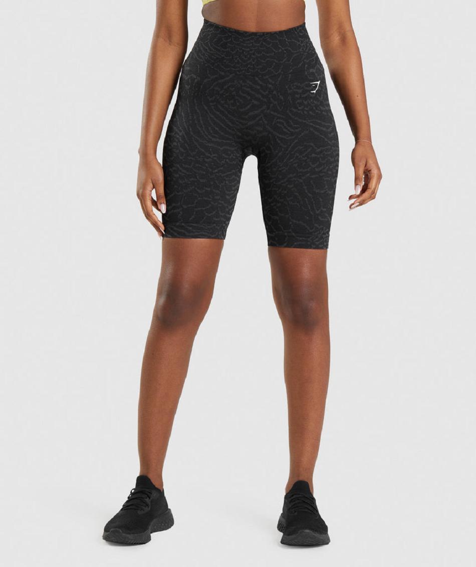 Σορτσ Gymshark Adapt Animal Seamless Cycling γυναικεια μαυρα | GR_N2148