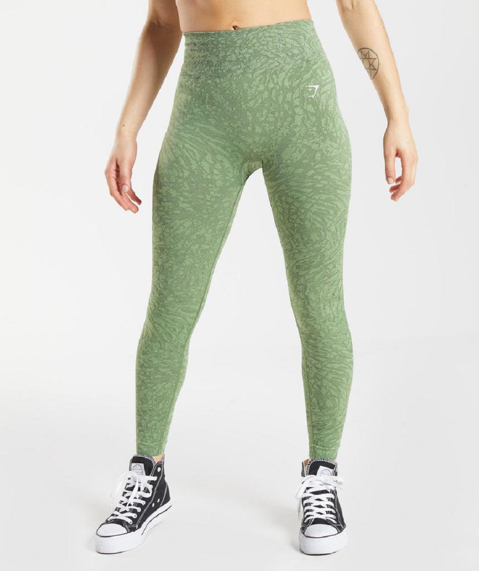 Κολαν Gymshark Adapt Animal Seamless γυναικεια πρασινο | GR_MI2969