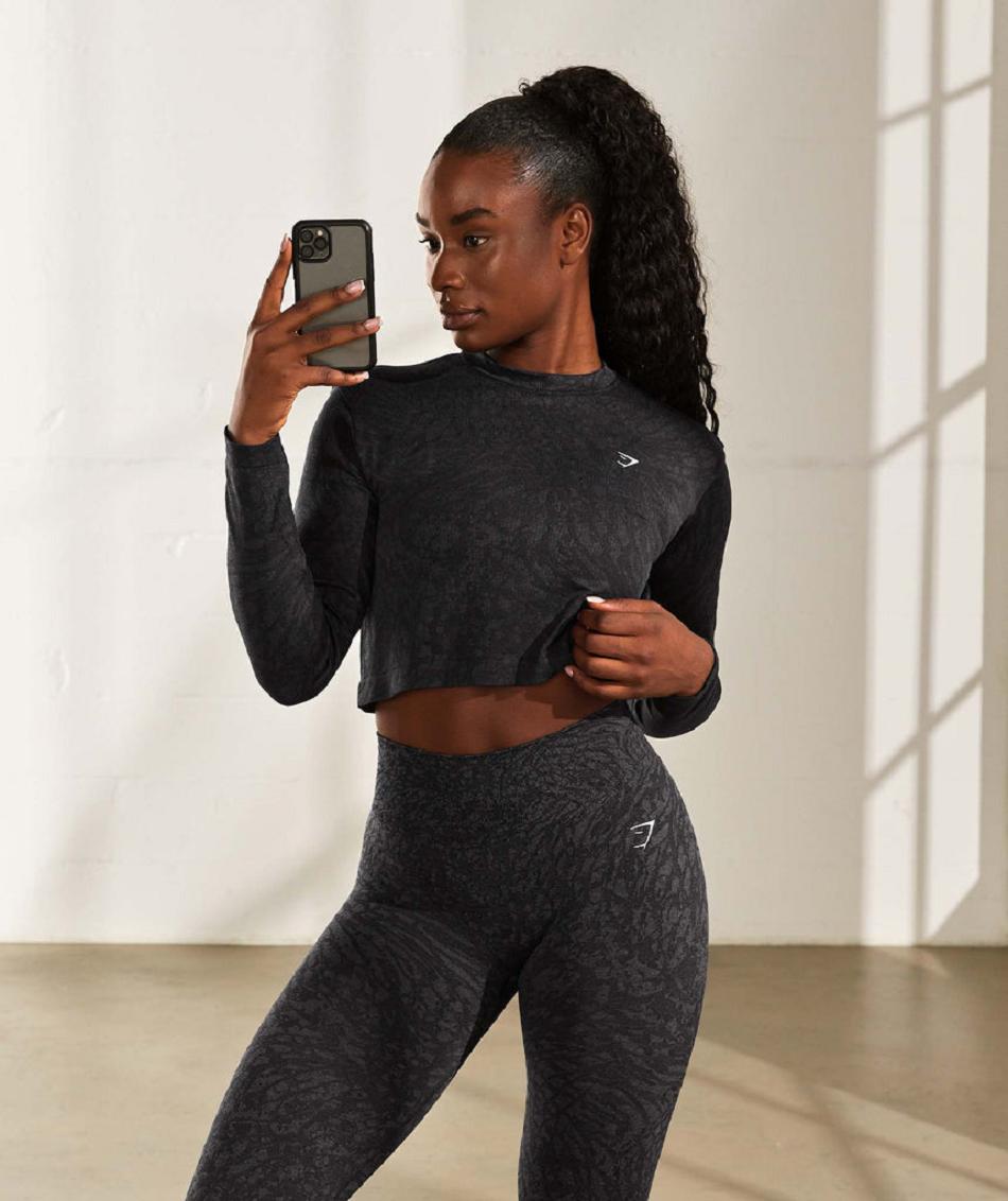 Κολαν Gymshark Adapt Animal Seamless γυναικεια μαυρα | GR_TC5143
