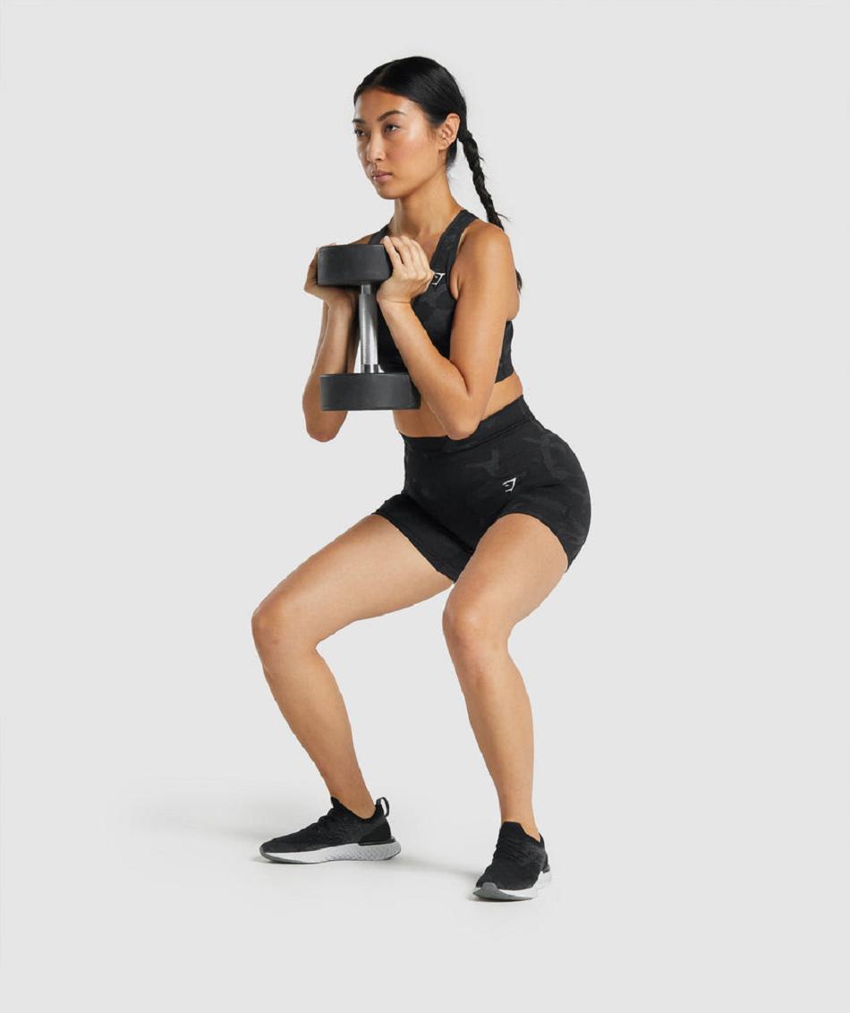 Σορτσ Gymshark Adapt Camo Seamless γυναικεια μαυρα | GR_KO1879