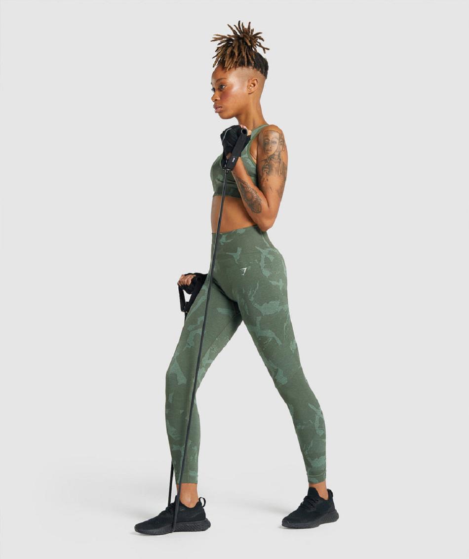 Κολαν Gymshark Adapt Camo Seamless γυναικεια πρασινο | GR_TA5222