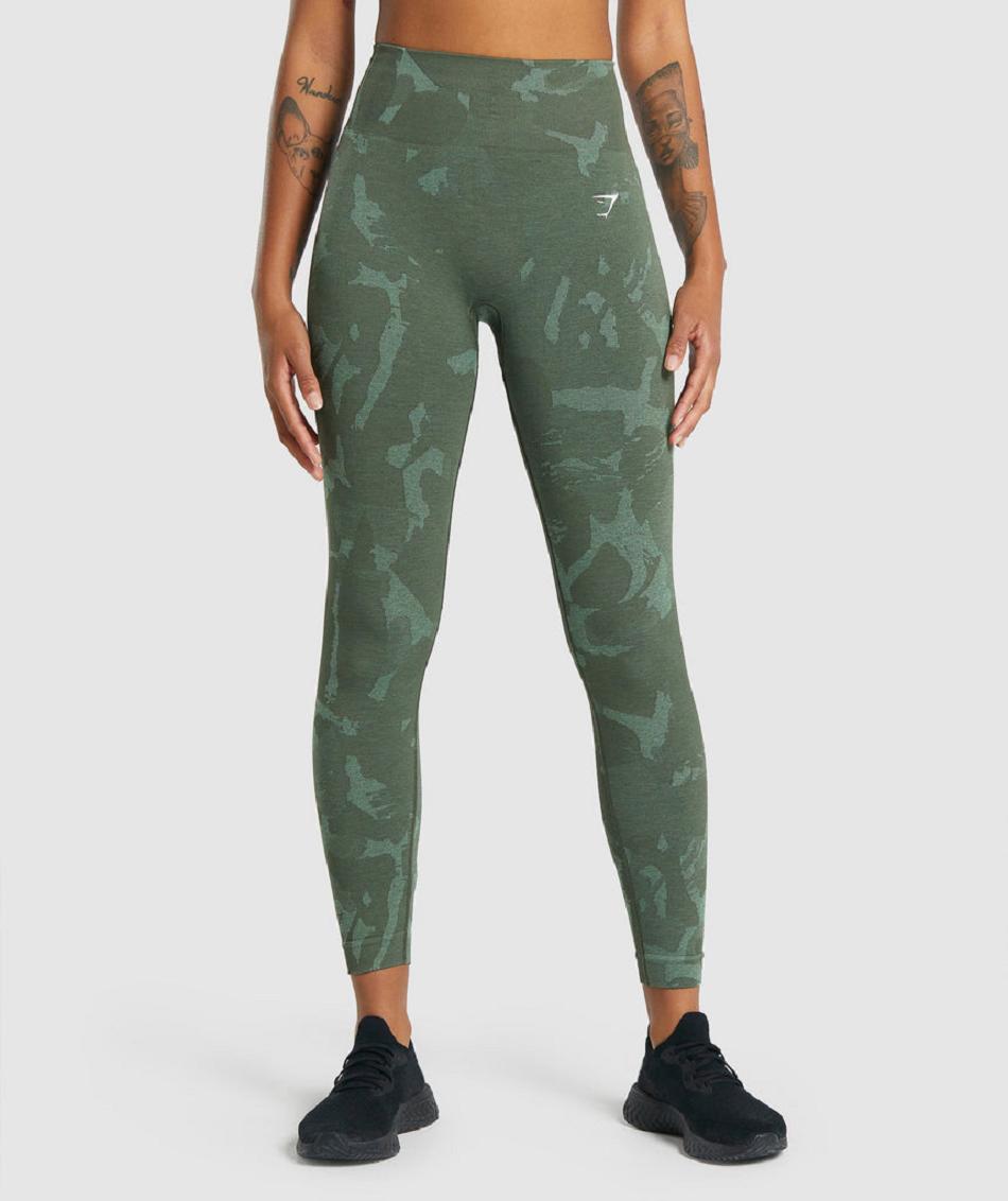 Κολαν Gymshark Adapt Camo Seamless γυναικεια πρασινο | GR_TA5222