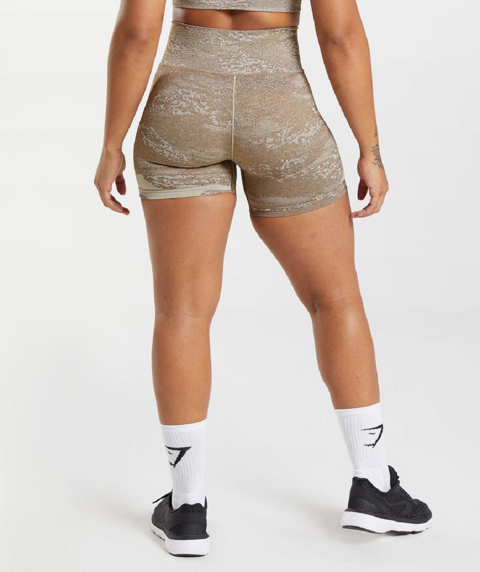 Σορτσ Gymshark Adapt Camo Seamless γυναικεια γκρι καφε | GR_NN7242