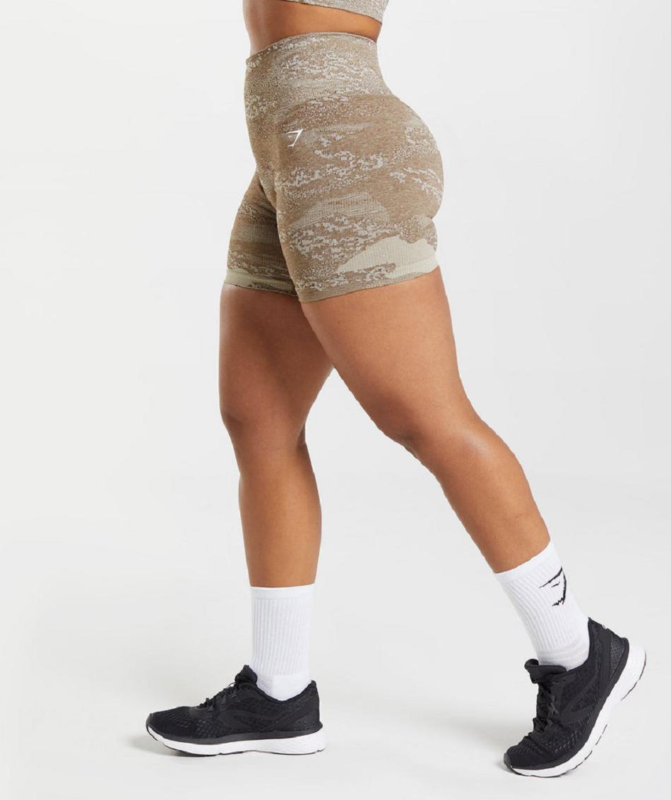 Σορτσ Gymshark Adapt Camo Seamless γυναικεια γκρι καφε | GR_NN7242