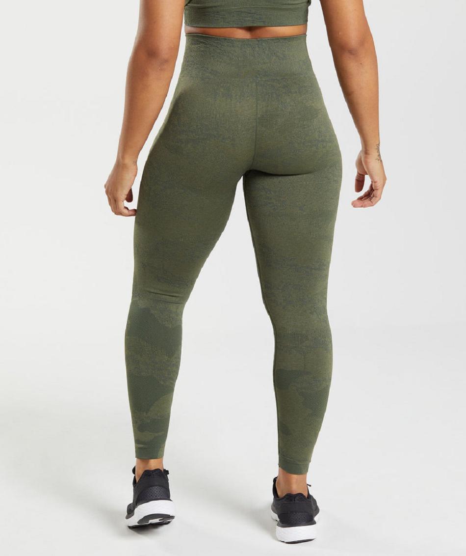 Κολαν Gymshark Adapt Camo Seamless γυναικεια Ελιά Ελιά | GR_SU4983