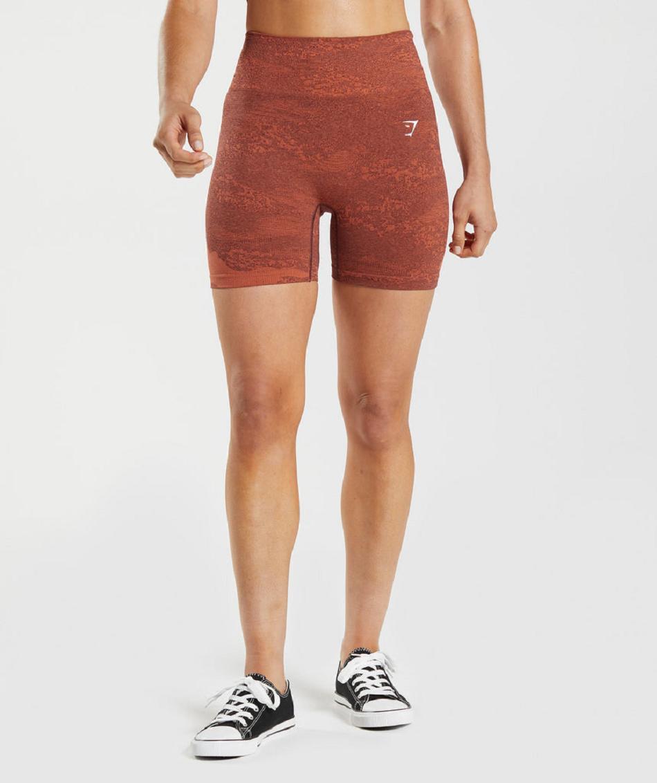 Σορτσ Gymshark Adapt Camo Seamless γυναικεια πορτοκαλι κοκκινα ροζ καφε | GR_TA2585