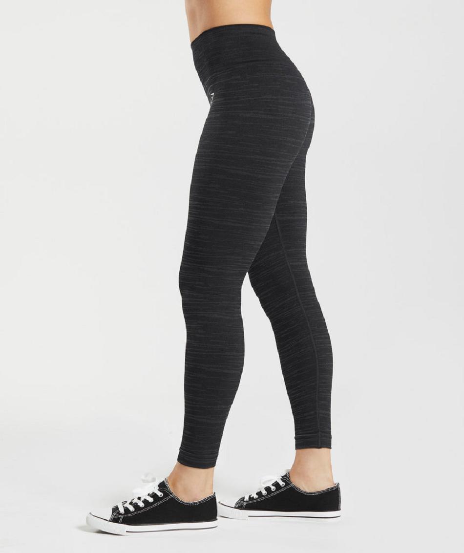 Κολαν Gymshark Adapt Marl Seamless γυναικεια μαυρα γκρι | GR_K7377