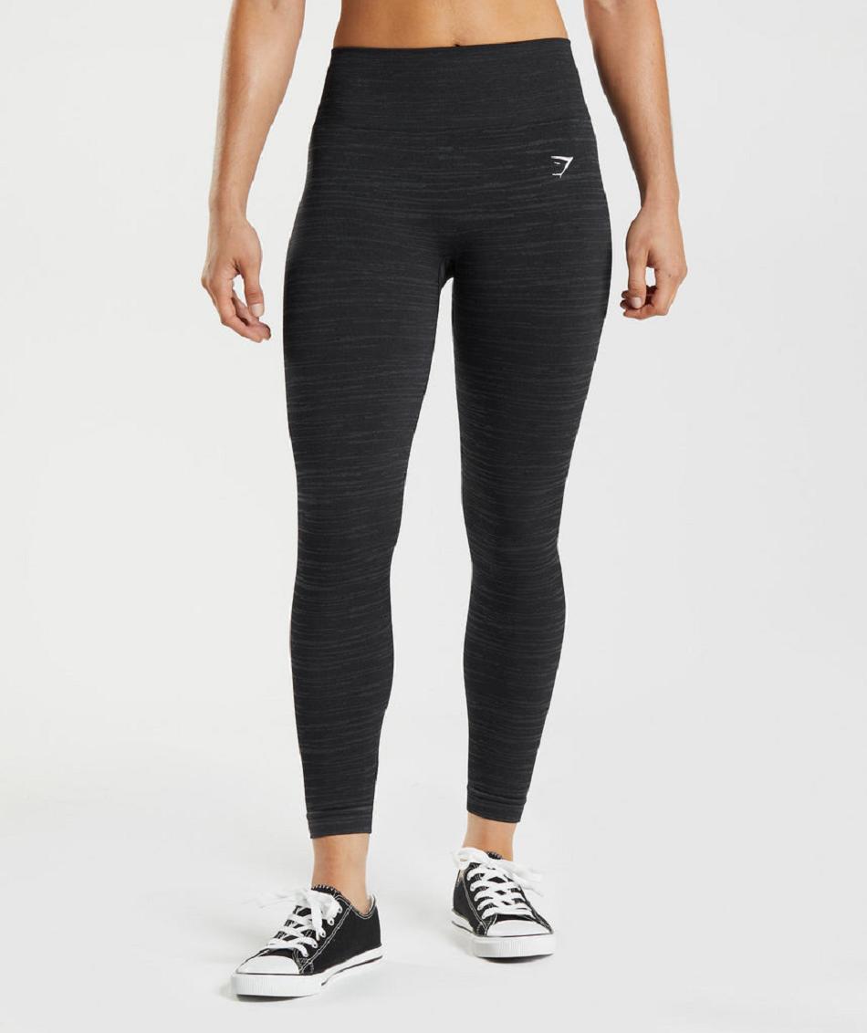 Κολαν Gymshark Adapt Marl Seamless γυναικεια μαυρα γκρι | GR_K7377