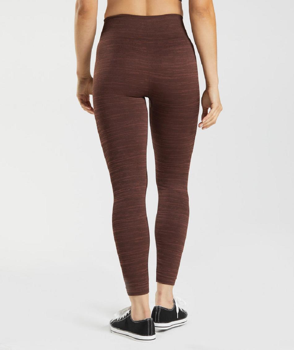 Κολαν Gymshark Adapt Marl Seamless γυναικεια καφε ροζ καφε | GR_BO9126