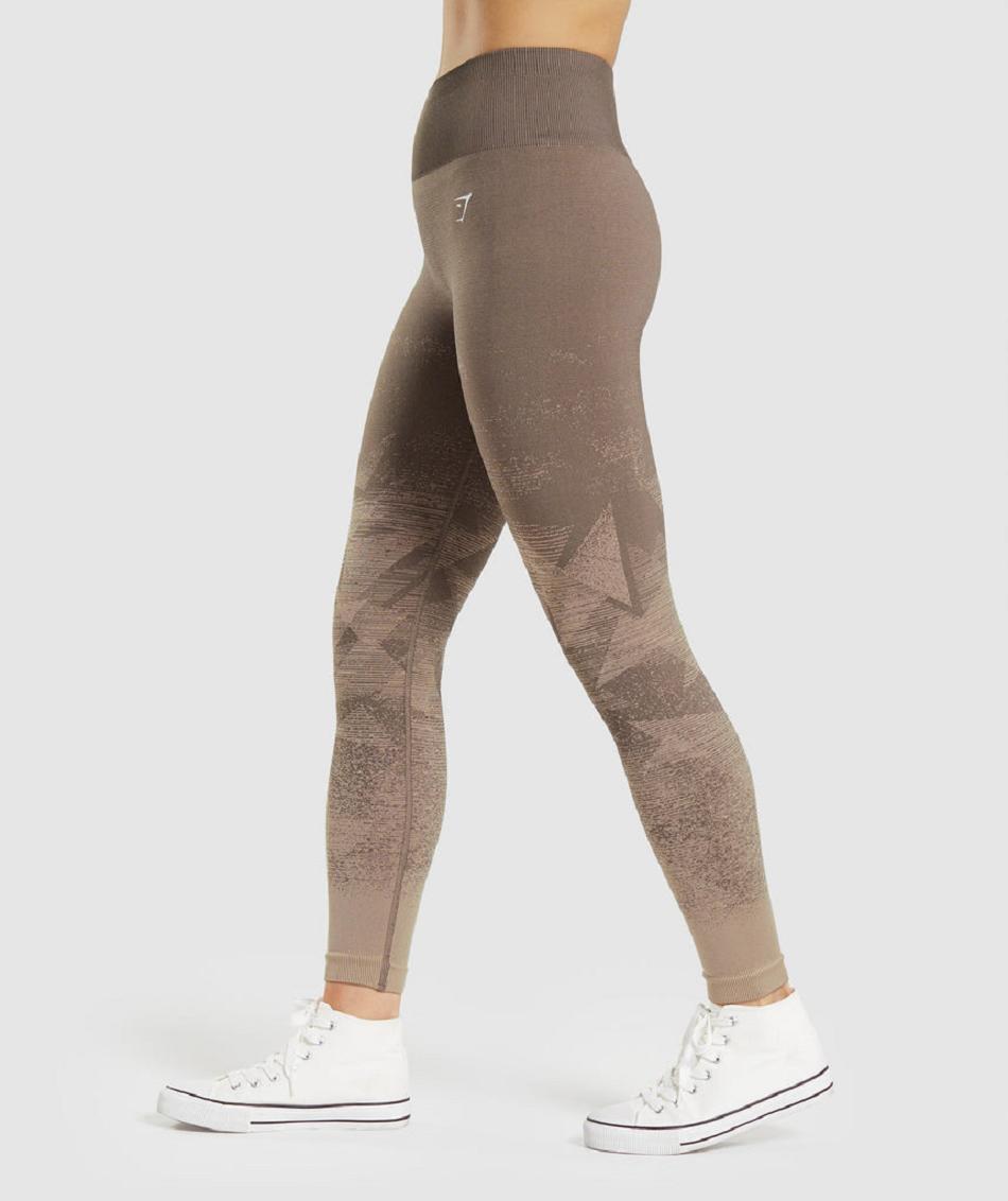 Κολαν Gymshark Adapt Ombre Seamless γυναικεια καφε | GR_AZ7843