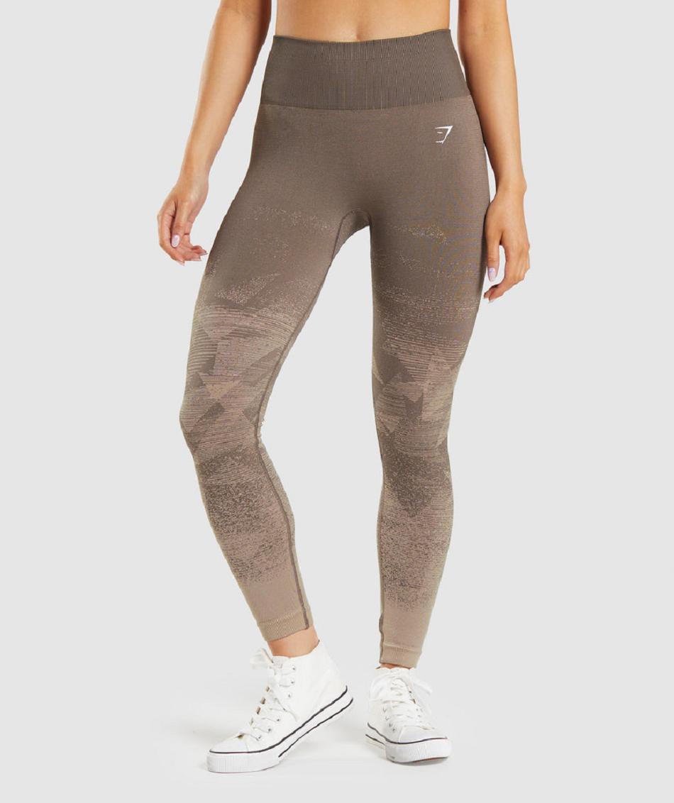 Κολαν Gymshark Adapt Ombre Seamless γυναικεια καφε | GR_AZ7843