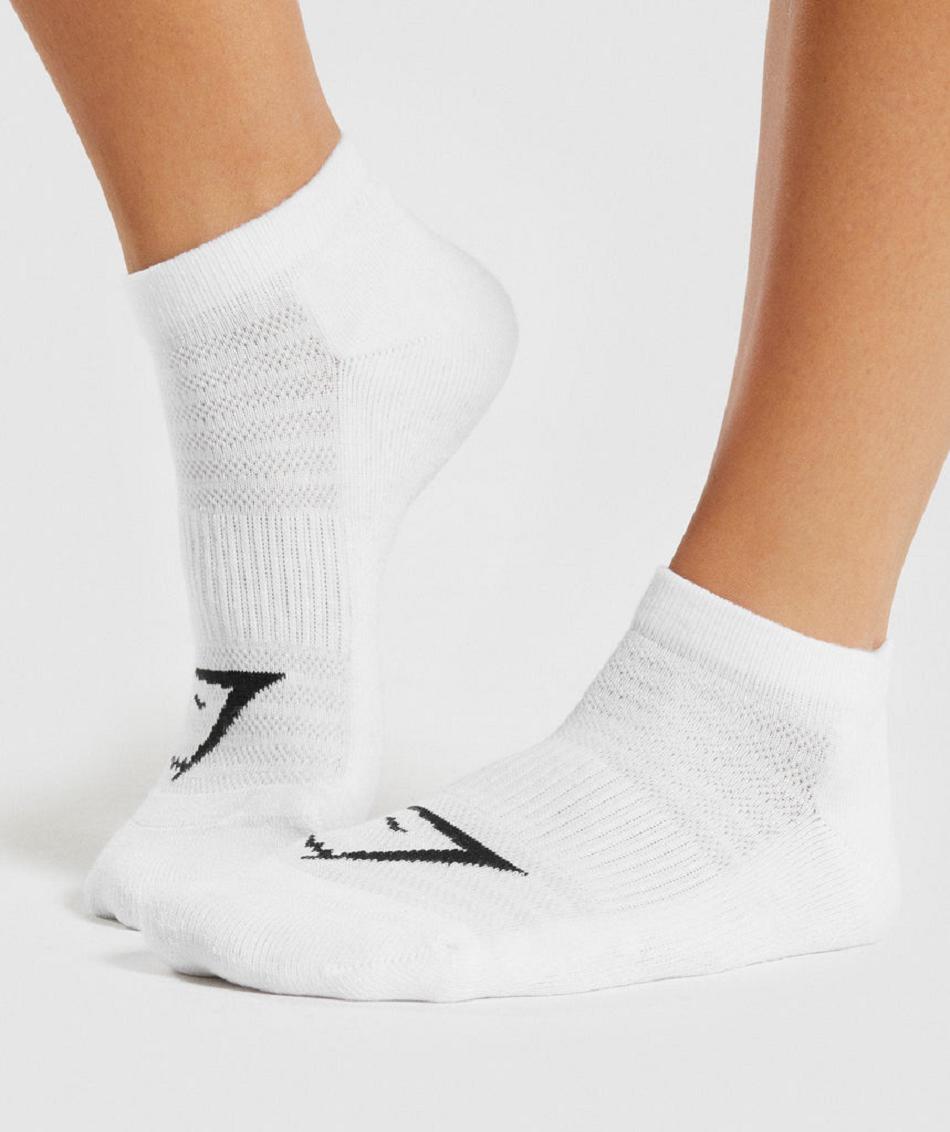 Καλτσεσ Gymshark Ankle 3pk ανδρικα ασπρα | GR_Q8390