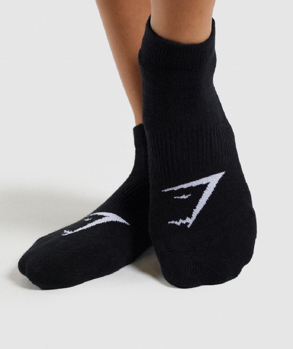 Καλτσεσ Gymshark Ankle 3pk ανδρικα μαυρα | GR_QZ1639