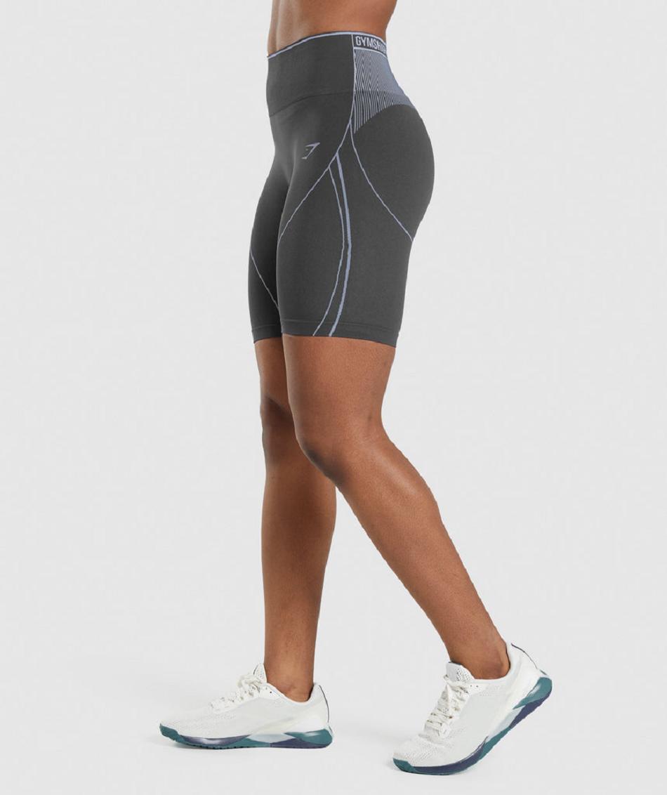 Σορτσ Gymshark Apex Seamless High Rise Short γυναικεια μαυρα γκρι λεβάντα μπλε | GR_VV6683