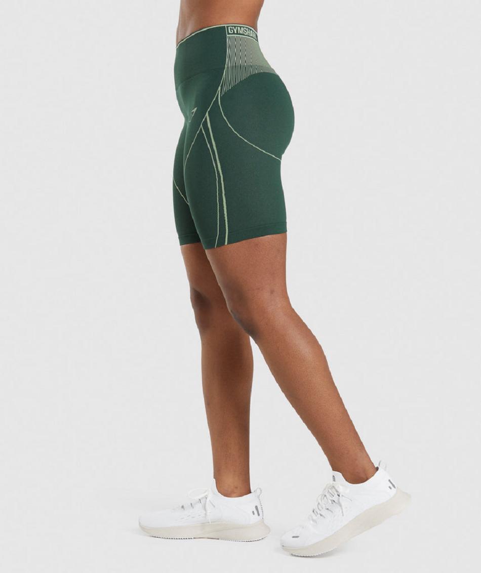 Σορτσ Gymshark Apex Seamless High Rise Short γυναικεια οψιάνος πρασινο πρασινο | GR_QX3087