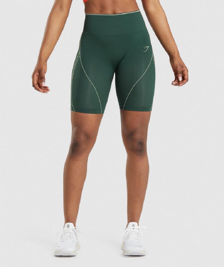 Σορτσ Gymshark Apex Seamless High Rise Short γυναικεια οψιάνος πρασινο πρασινο | GR_QX3087