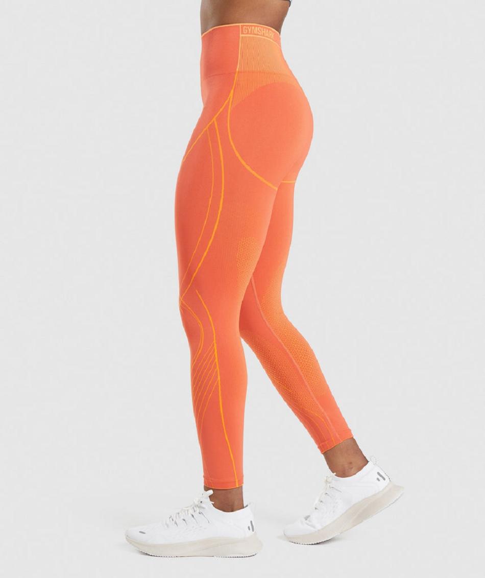 Κολαν Gymshark Apex Seamless High Rise γυναικεια πορτοκαλι βερίκοκο πορτοκαλι | GR_ED3719