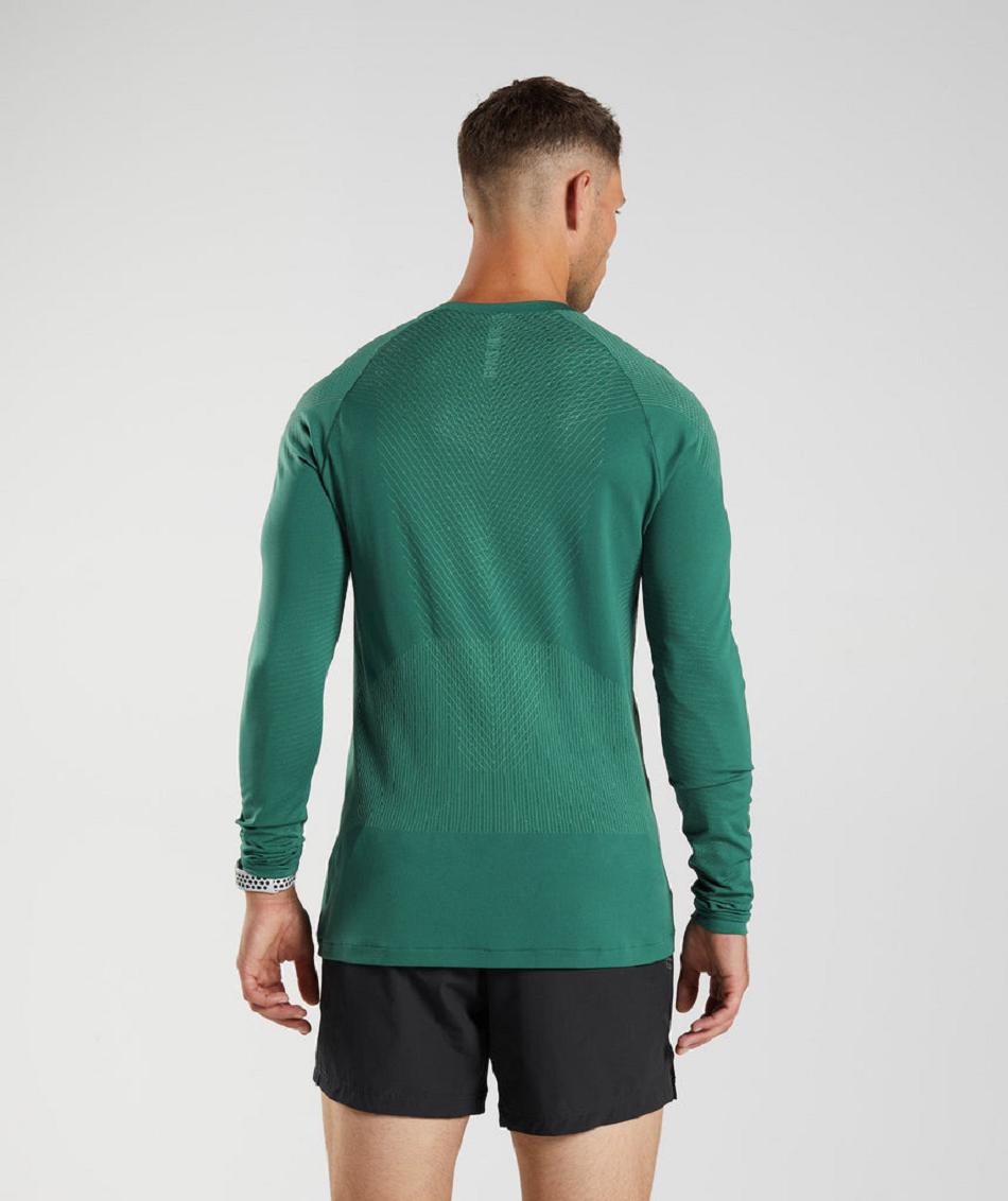 Μακρυμανικο Gymshark Apex Seamless ανδρικα πρασινο πρασινο | GR_EG8970