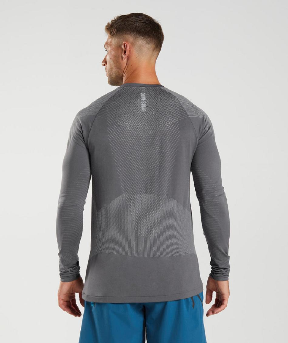 Μακρυμανικο Gymshark Apex Seamless ανδρικα γκρι γκρι | GR_NN4330