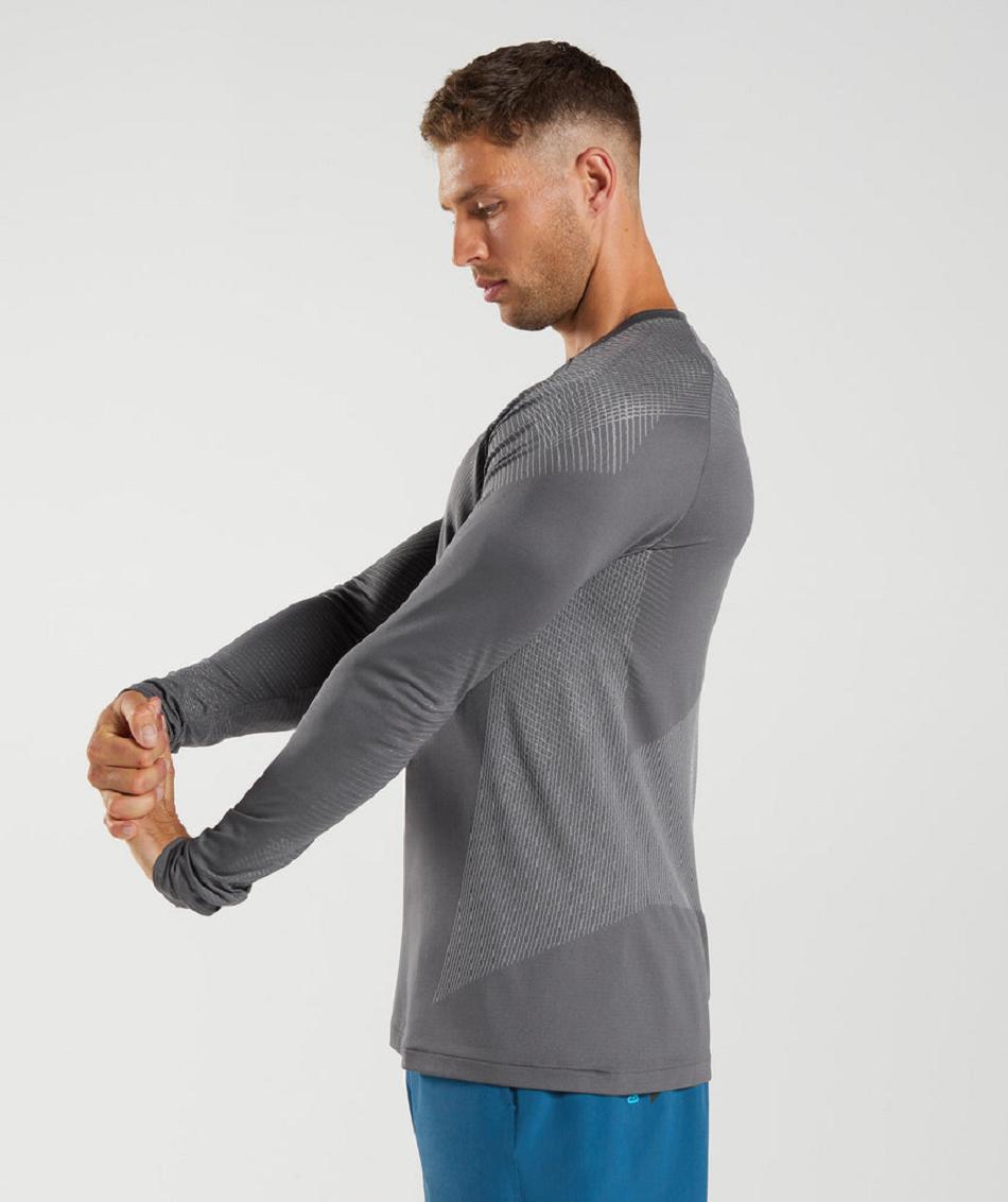Μακρυμανικο Gymshark Apex Seamless ανδρικα γκρι γκρι | GR_NN4330