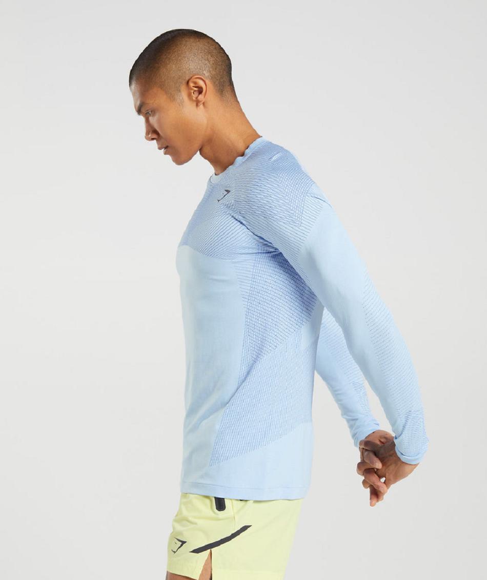 Μακρυμανικο Gymshark Apex Seamless ανδρικα Μπεζ μπλε μπλε | GR_ED1134