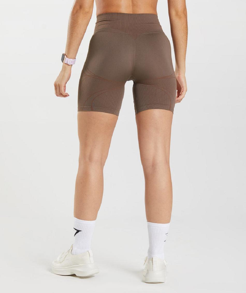 Σορτσ Gymshark Apex Seamless γυναικεια καφε ροζ καφε | GR_YJ4550