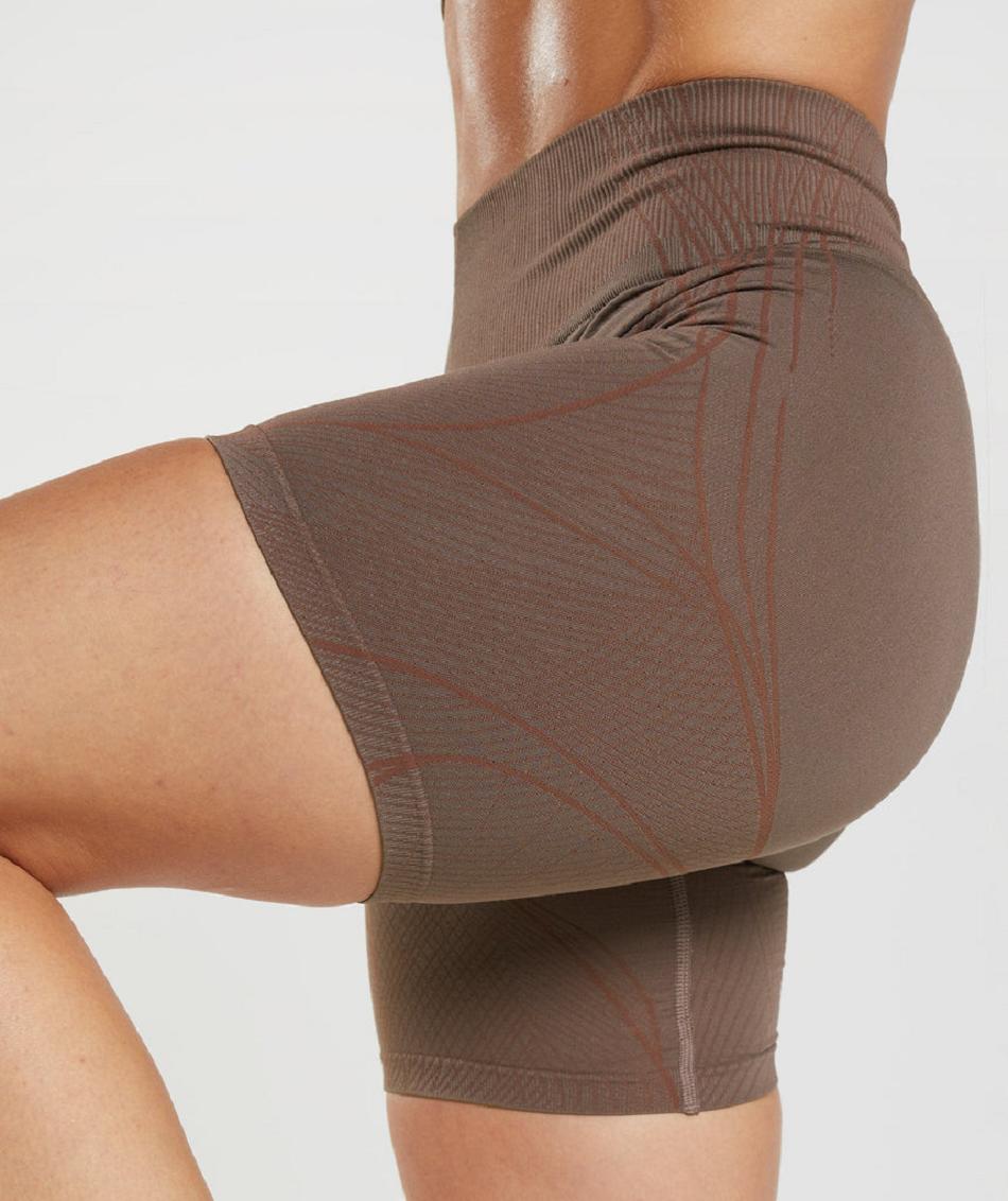 Σορτσ Gymshark Apex Seamless γυναικεια καφε ροζ καφε | GR_YJ4550