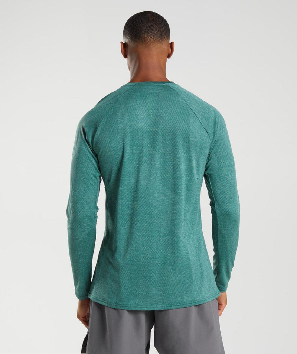 Μακρυμανικο Gymshark Apex ανδρικα πρασινο πρασινο | GR_TG3598
