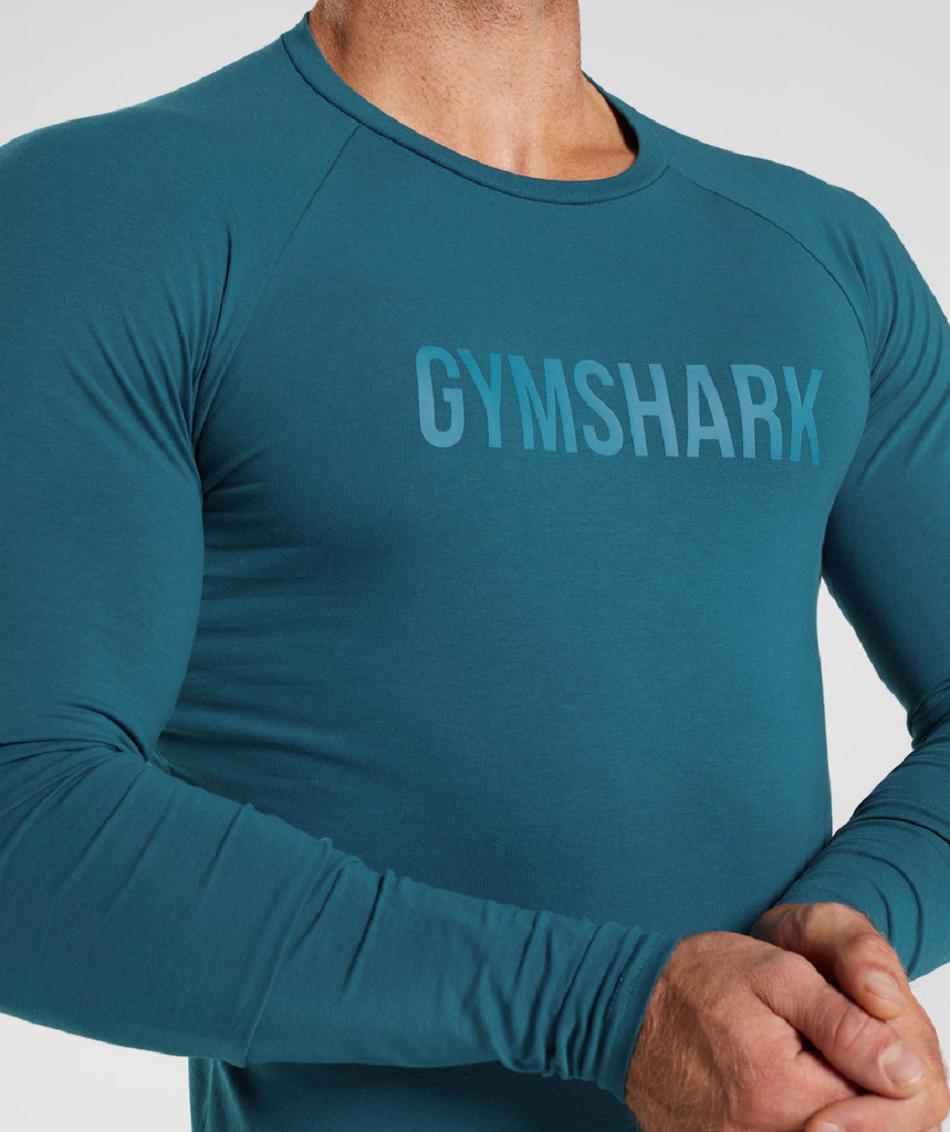 Μακρυμανικο Gymshark Apollo ανδρικα μπλε | GR_TA1419