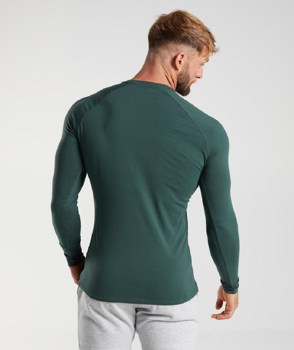 Μακρυμανικο Gymshark Apollo ανδρικα οψιάνος πρασινο | GR_SU6619
