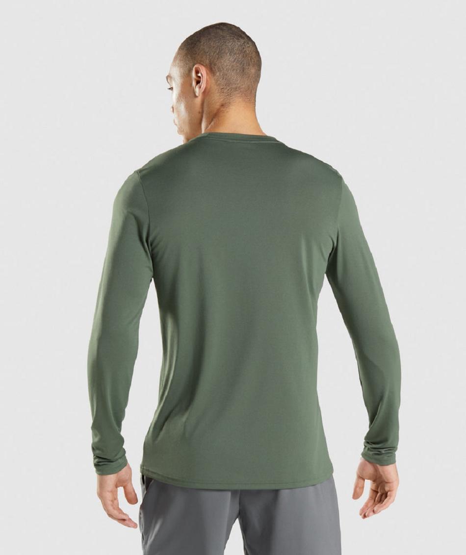 Μακρυμανικο Gymshark Arrival ανδρικα πρασινο | GR_TH7369