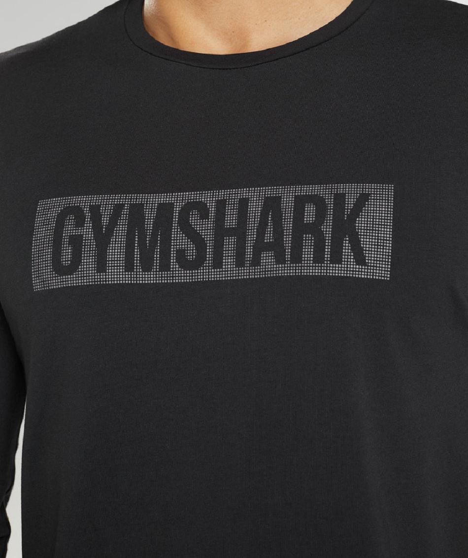 Μακρυμανικο Gymshark Block ανδρικα μαυρα | GR_Q9862
