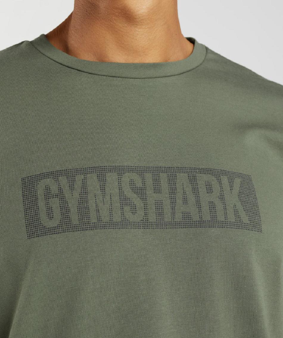 Μακρυμανικο Gymshark Block ανδρικα Ελιά | GR_QX3535