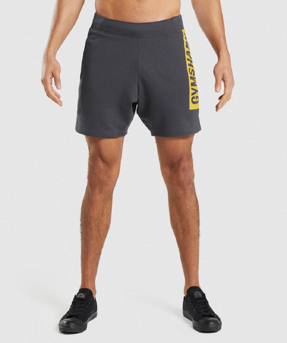 Σορτσ Gymshark Bold ανδρικα μαυρα γκρι | GR_V7668
